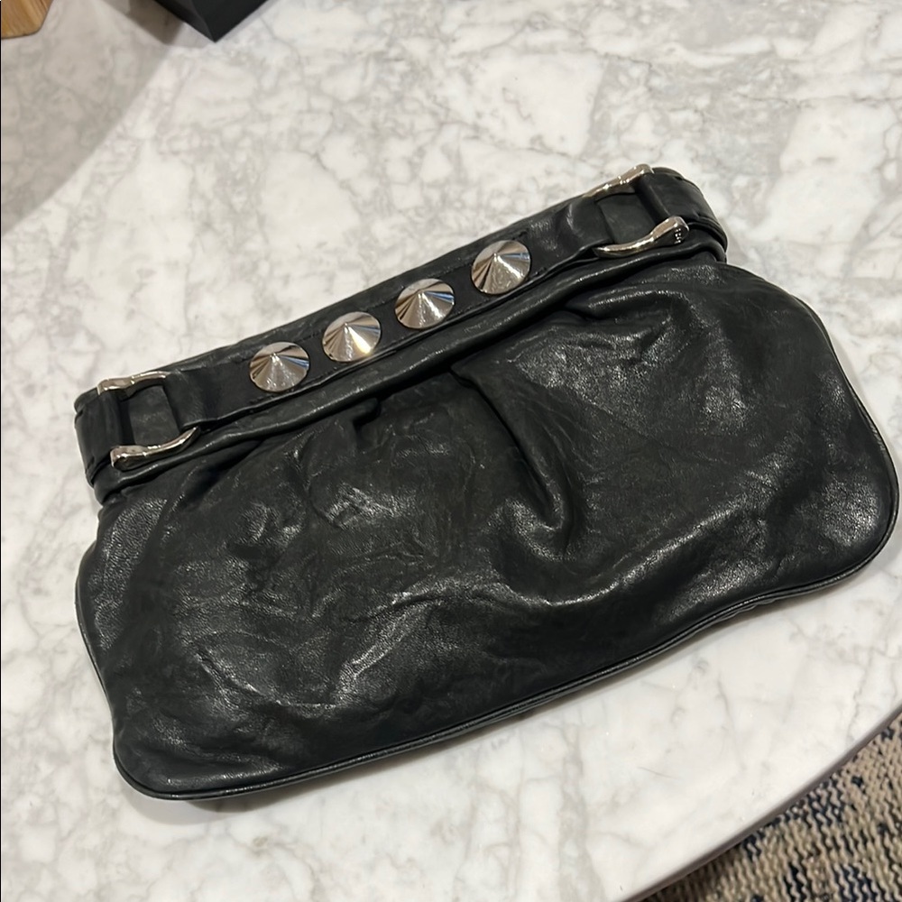 Be & D  Black Leather Handbag